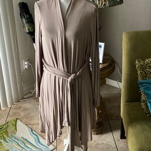 Rhonda Shear Taupe Tunic Top